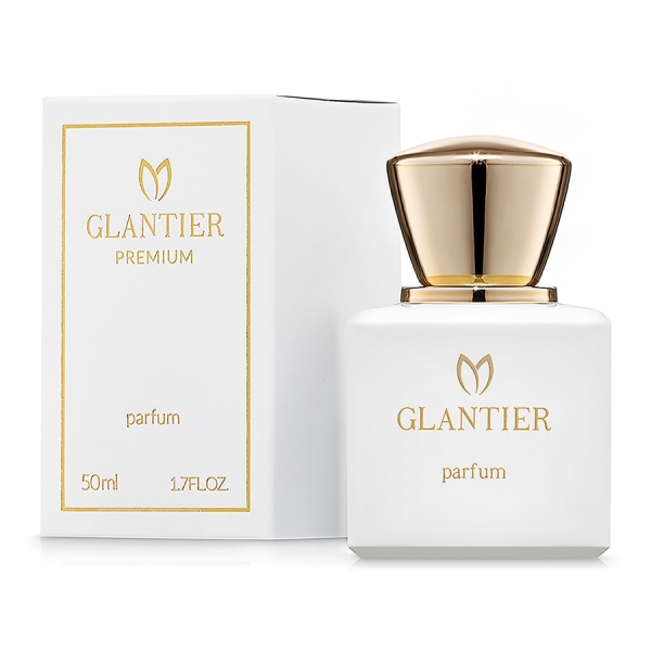 Perfumy Glantier-591 Orientalno-Kwiatowe dla niej, flakon z opakowaniem